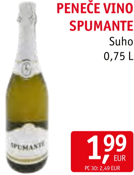 Peneče vino Spumante 0,75 L