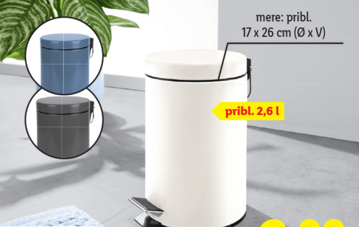 Livarno Home Koš za smeti pribl. 2,6 l - Akcija v trgovini Lidl