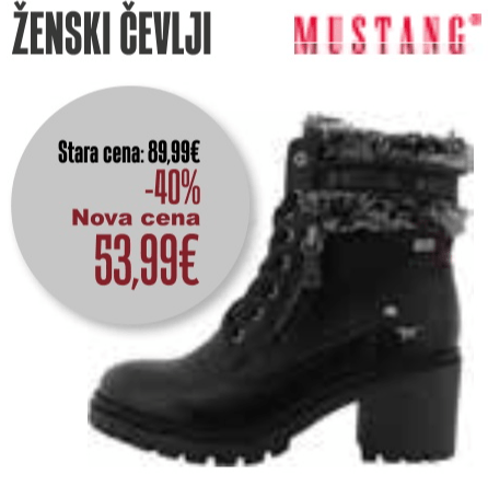 Ženski čevlji Mustang - Akcija v trgovini Jager