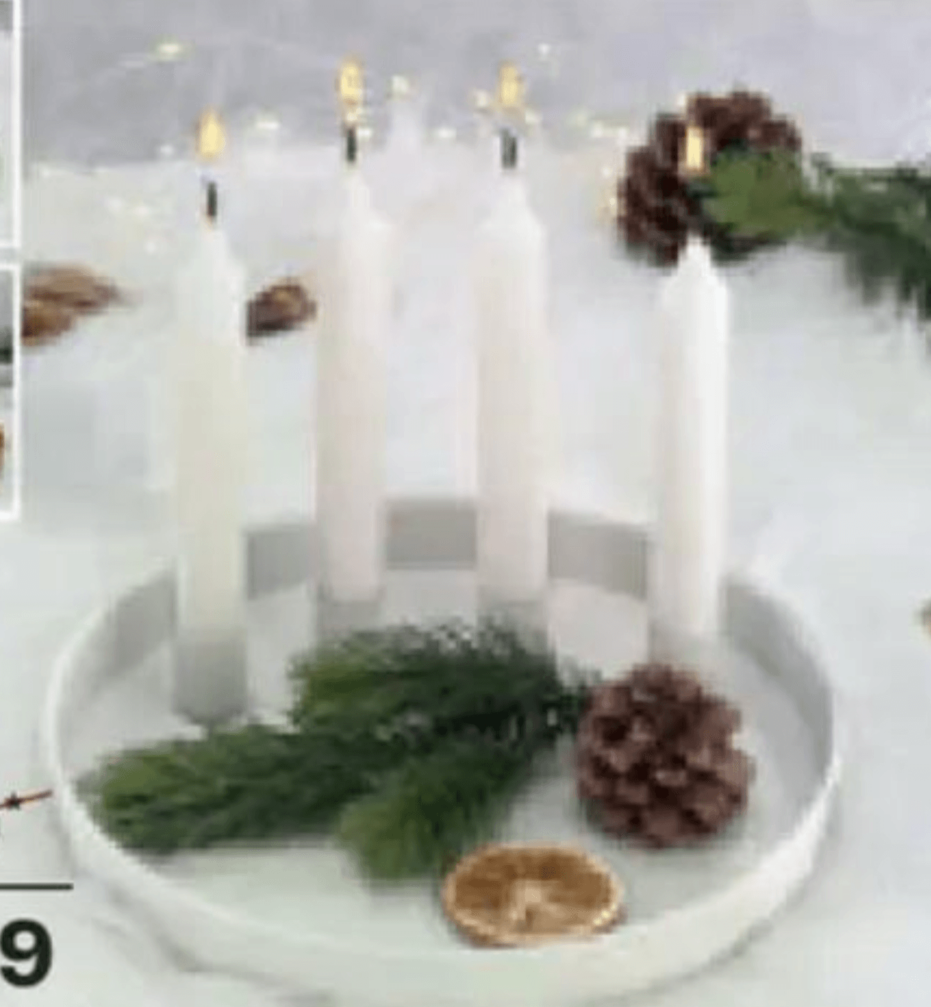 Pladenj/svečnik 25 cm