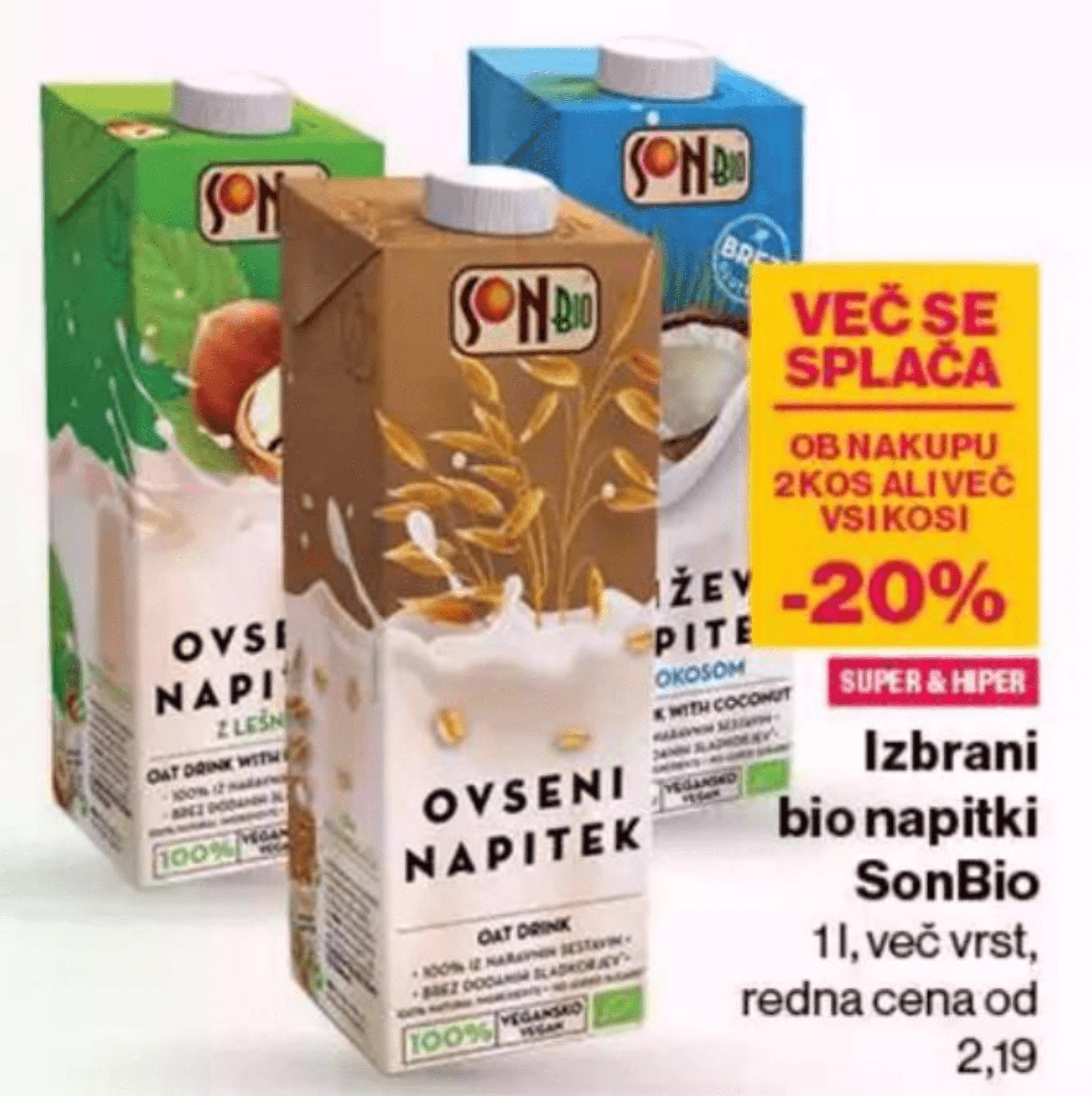 Izbrani bio napitki SonBio 1 l