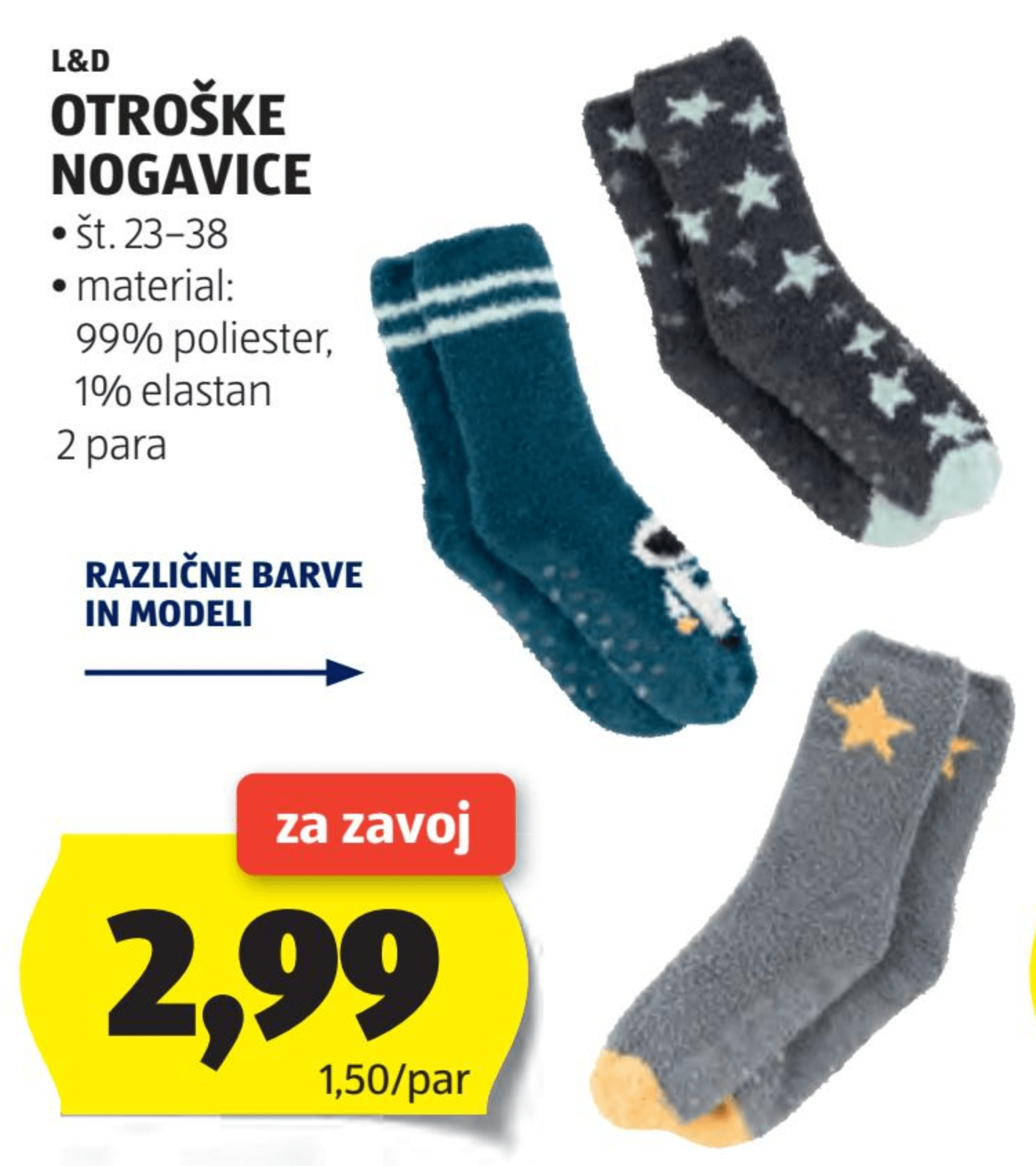 L&D Otroške nogavice 2 para