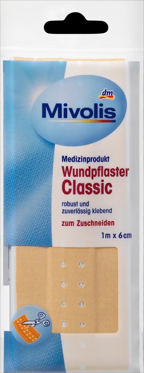 Mivolis Classic obliž za rane 1m - Akcija v trgovini Dm