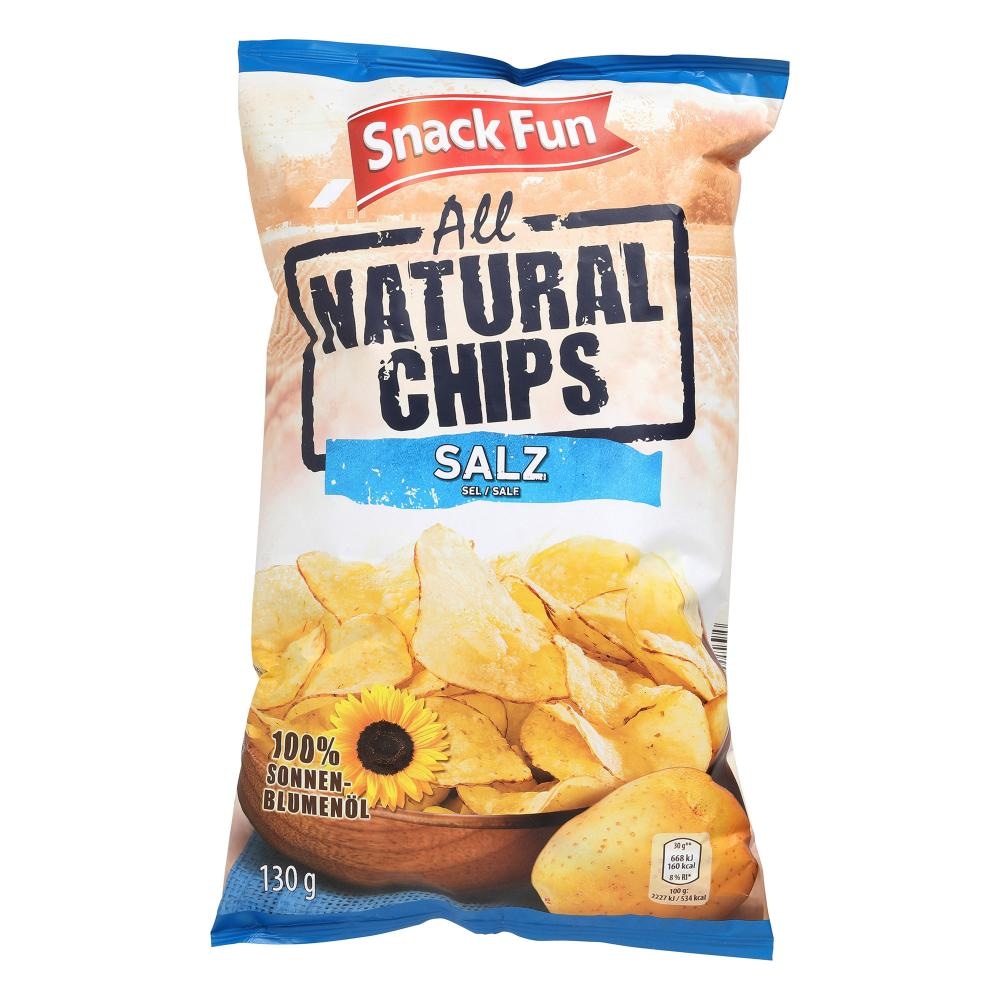 Snack Fun Čips All Natural 130 g