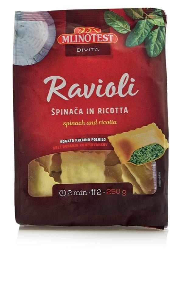 Ravioli s špinačo in ricotto Divita 250 g Divita