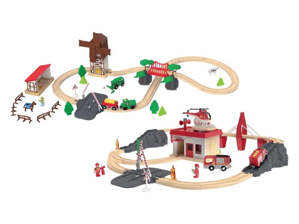 Playtive Železniški komplet gasilci 47-delni komplet Playtive