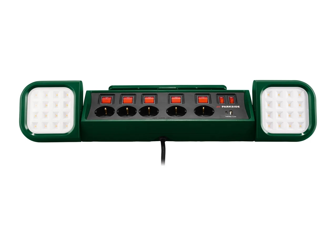 Parkside LED-delovna svetilka s podaljškom z vtičnicami