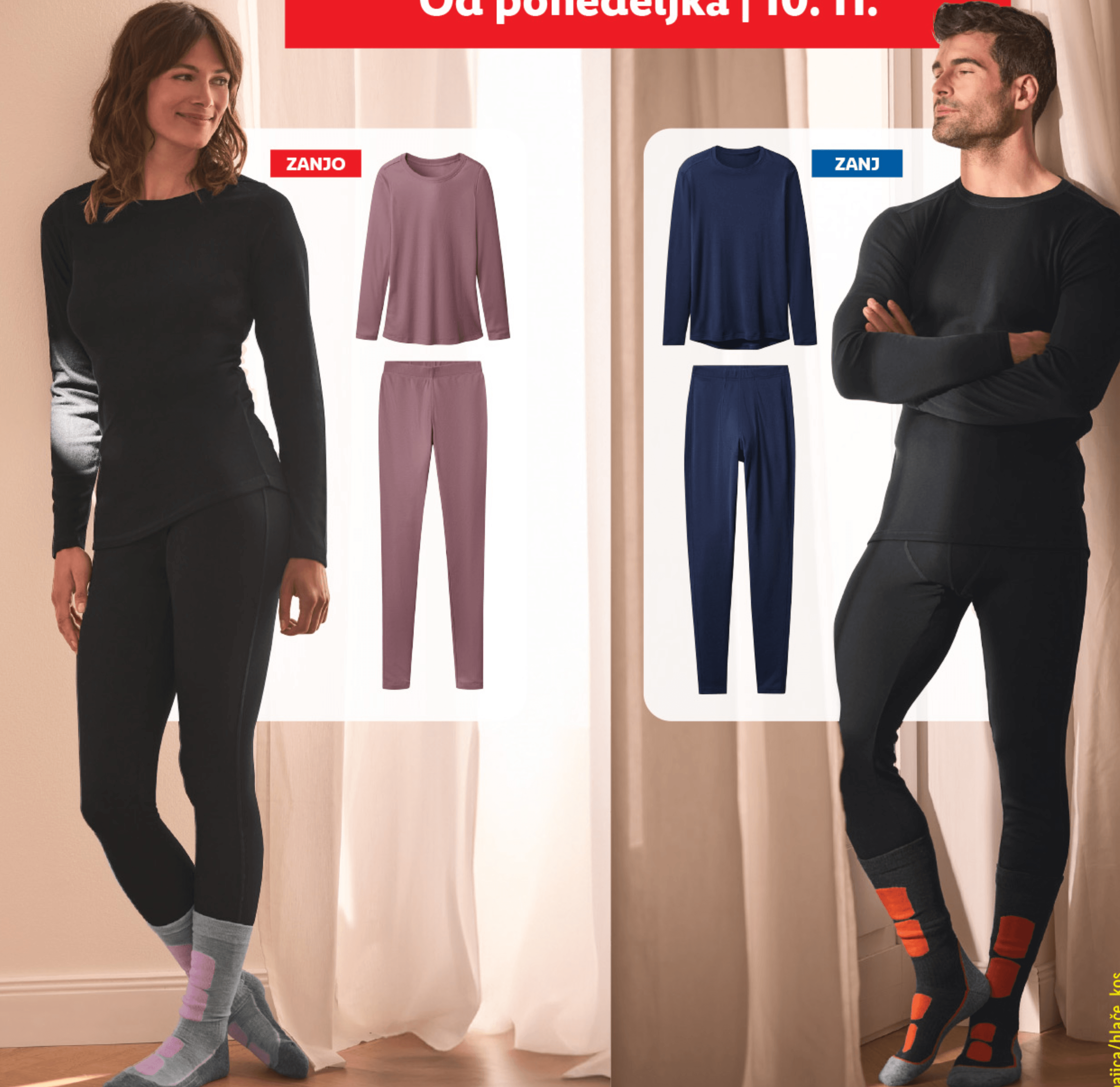 Esmara/Esmara MEN Termo spodnja majica/hlače