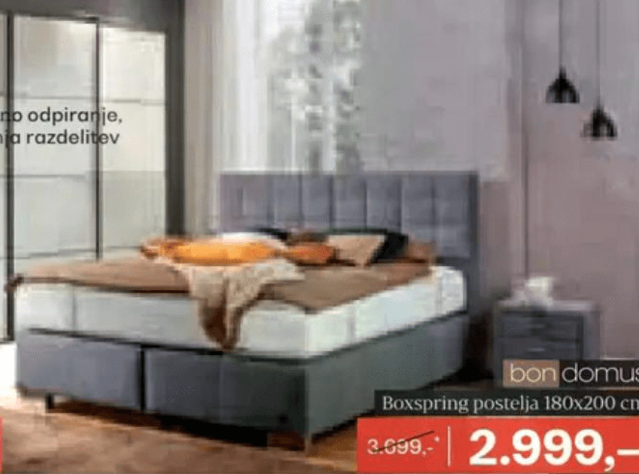bon domus Boxspring postelja 180x200 cm