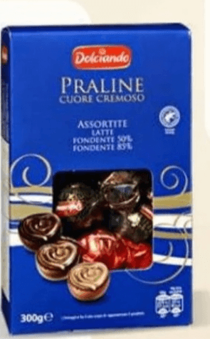 Čokoladni pralineji s kremno sredico 300 g