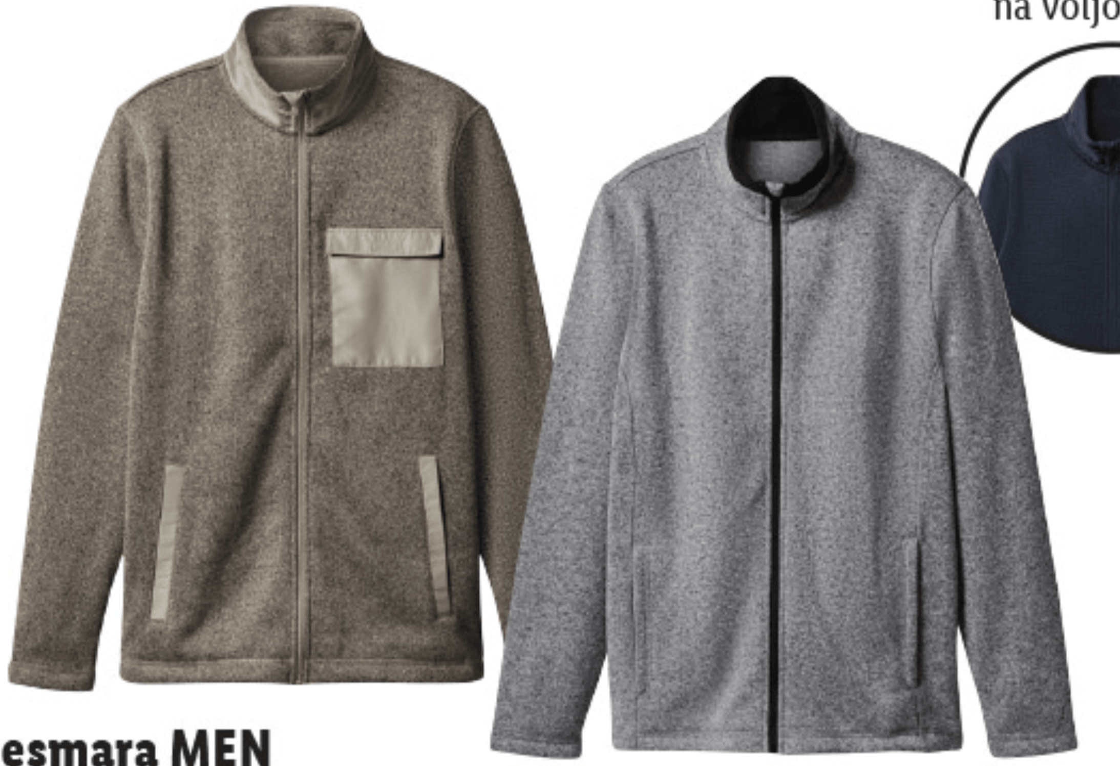 Esmara MEN Moška pletena jopica iz flisa