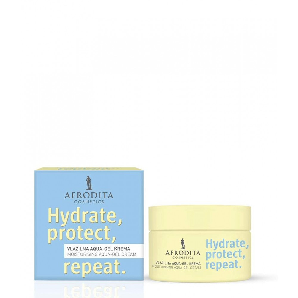 Afrodita Cosmetics Hydrate, Protect, Repeat. vlažilna aqua-gel krema za obraz 50 ml