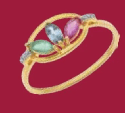 Prstan s safirjem, rubinom, smaragdom in diamantoma - Akcija v trgovini E.Leclerc