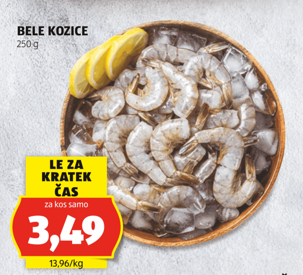 Bele kozice 250 g