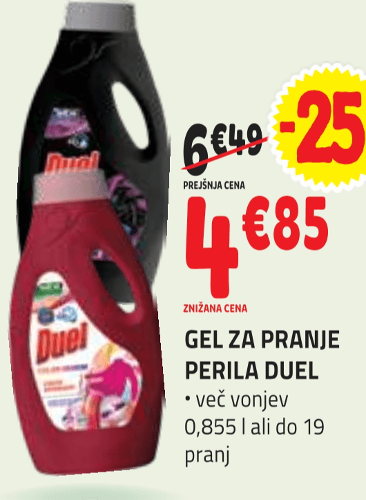Gel za pranje perila Duel 0,855 I ali do 19 pranj