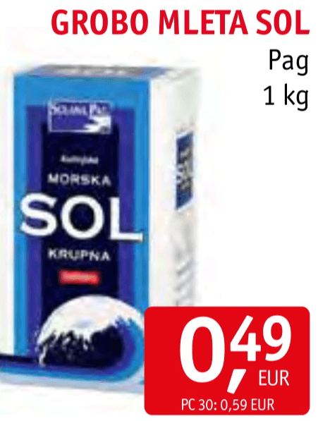 Grobo mleta sol Pag 1 kg