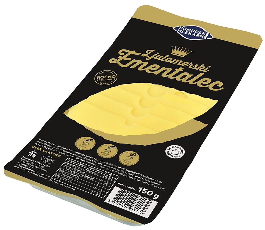 Sir Ljutomerski Ementalec Pomurske mlekarne 150 g