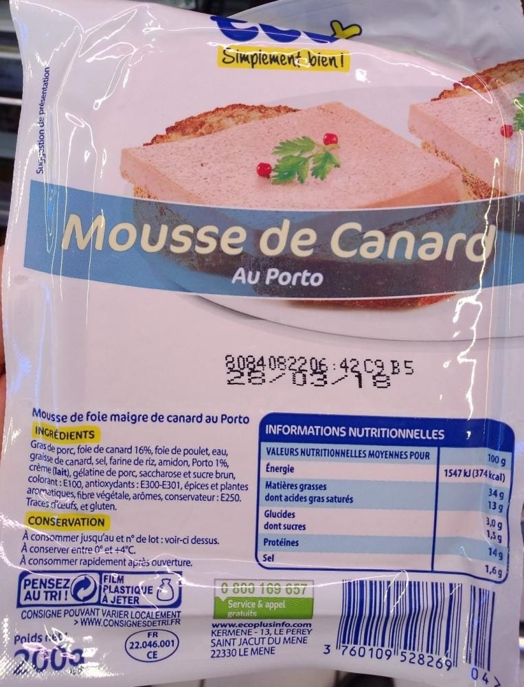 Mousse de foie de canard 80 g