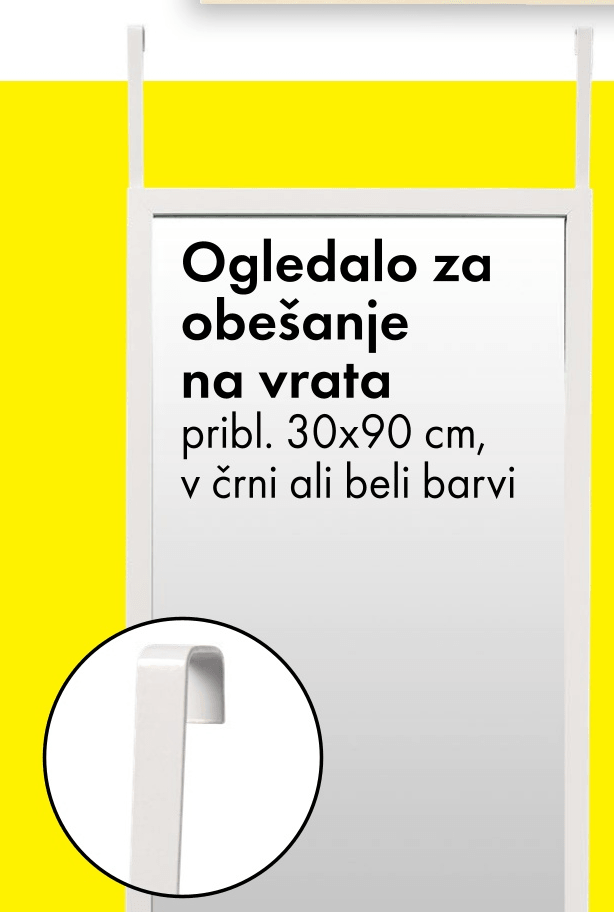 Ogledalo za obešanje na vrata