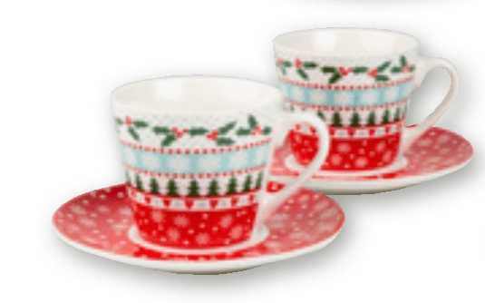 Set skodelic s podstavki 6/1