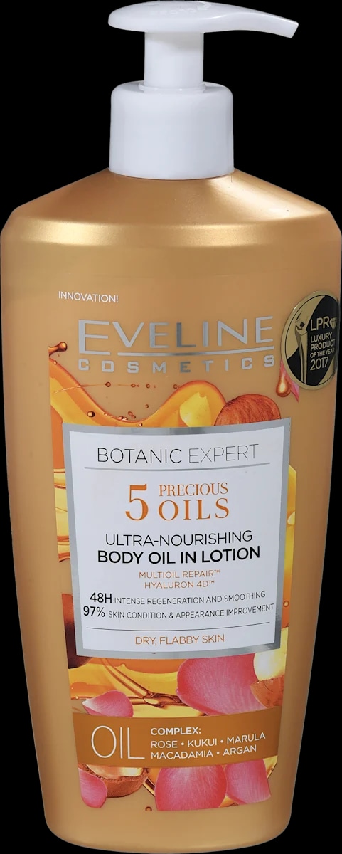 EVELINE COSMETICS Botanic Expert hranljivi losjon za telo s petimi dragocenimi olji 350 ml
