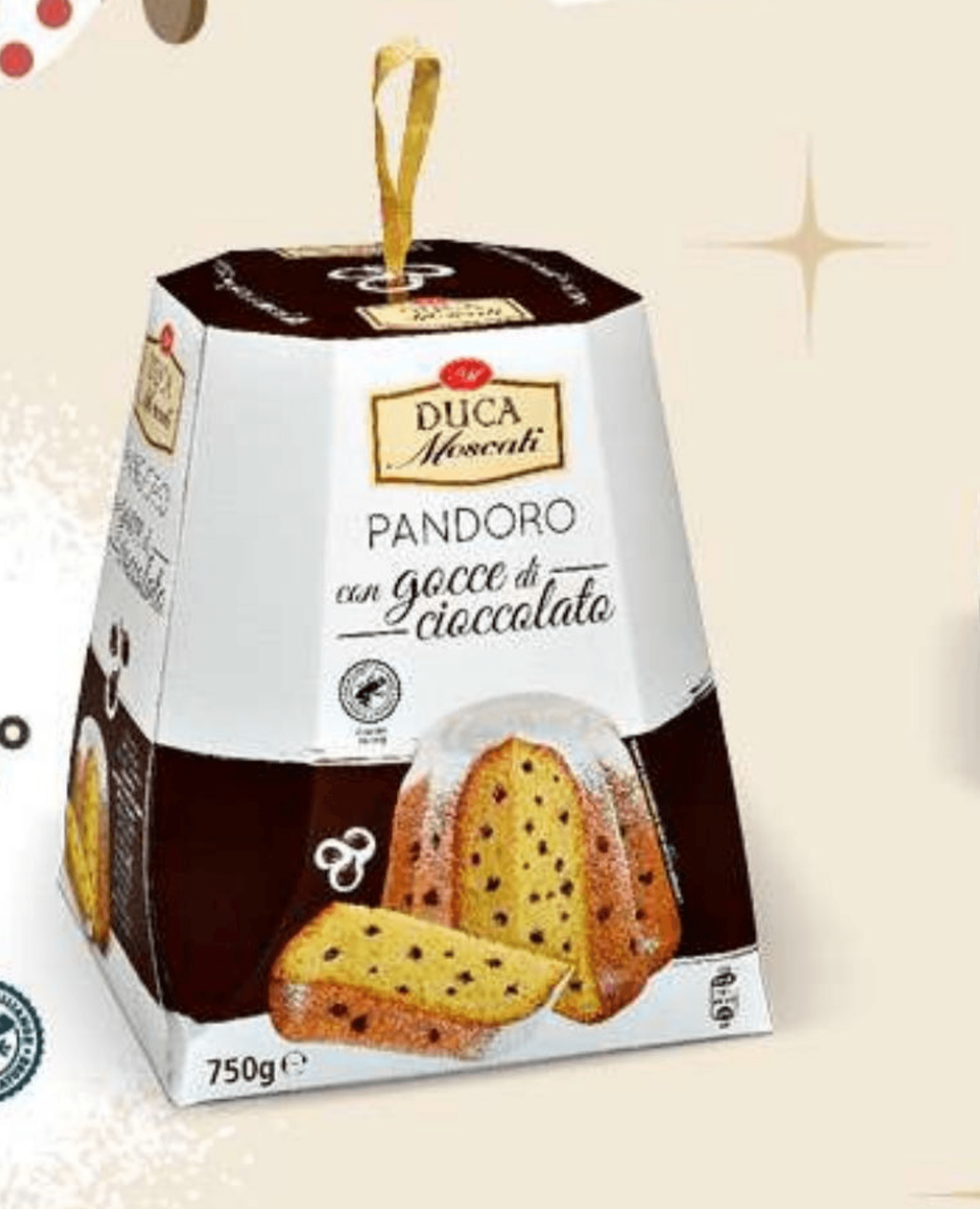 Duca Moscati Pecivo Pandoro s čokoladnimi kapljicami 750 g