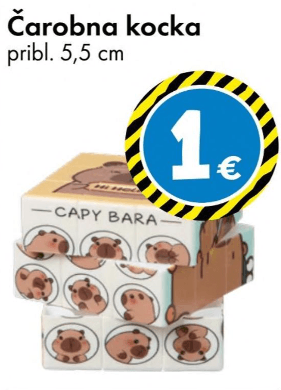 Čarobna kocka pribl. 5,5 cm CAPY BARA