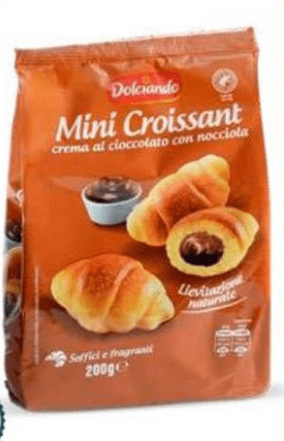 Dolciando Mini rogljiči s čokoladno kremo 200 g