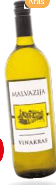 Kakovoatno vino ZGP Malvazija "Vinakras" 1 l - Akcija v trgovini E.Leclerc