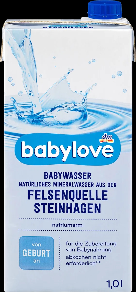 babylove naravna mineralna voda brez ogljikovega dioksida 1 l babylove