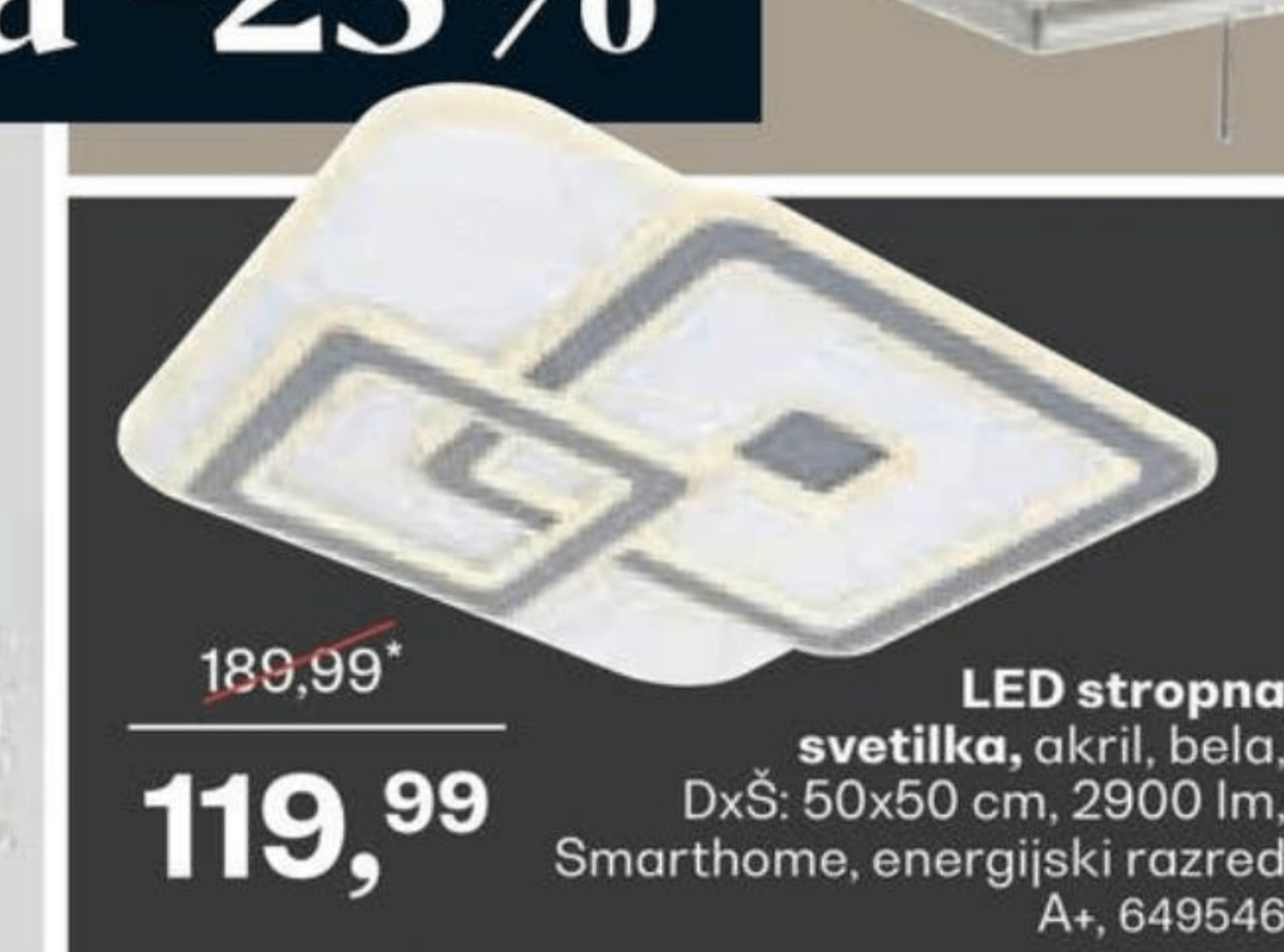 LED stropna svetilka