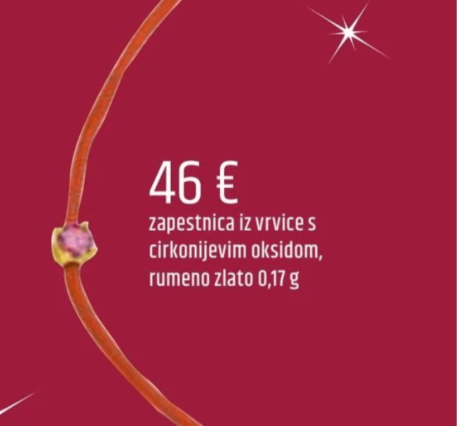 Zapestnica iz vrvice s cirkonijevim oksidom - Akcija v trgovini E.Leclerc