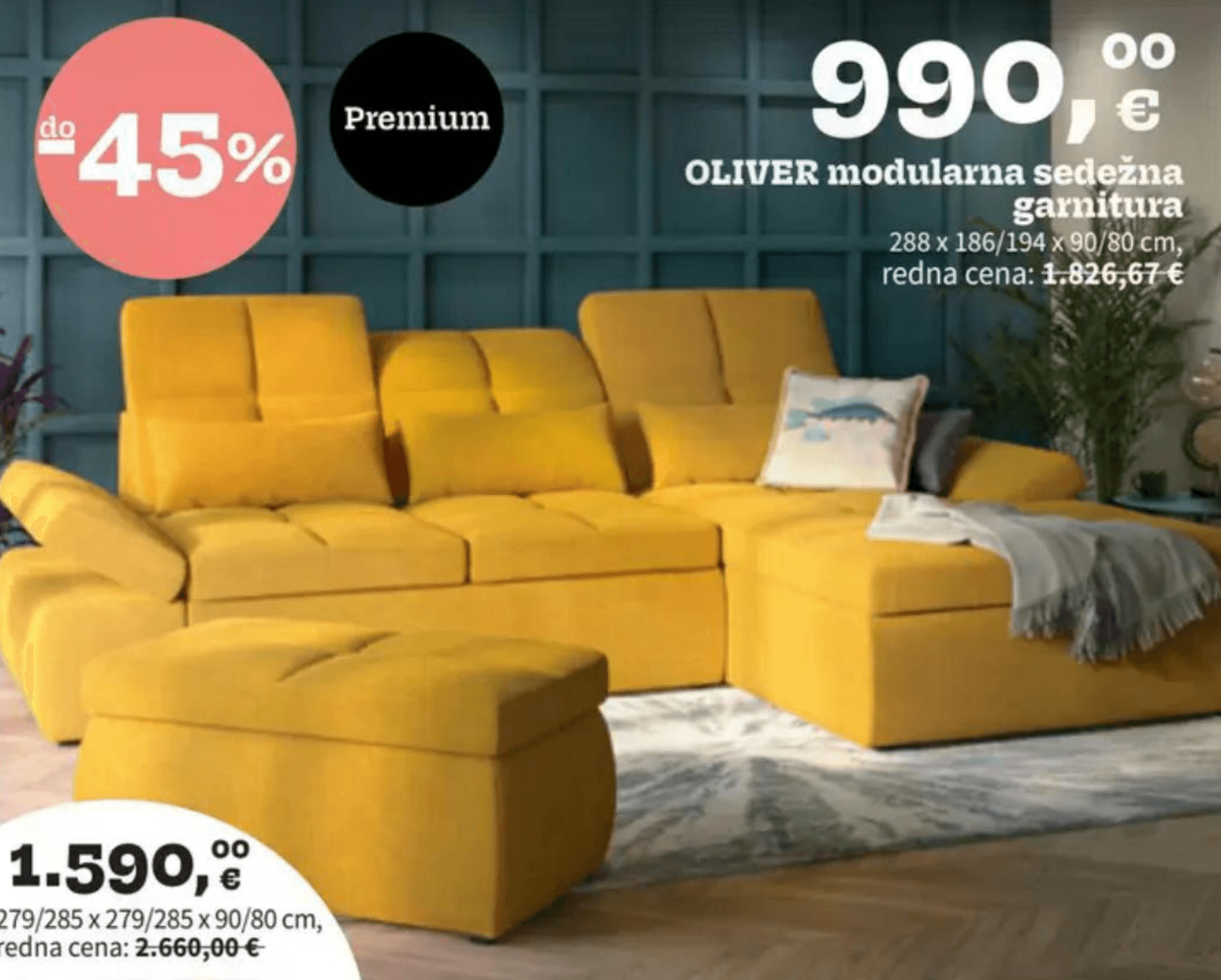 OLIVER modularna sedežna garnitura