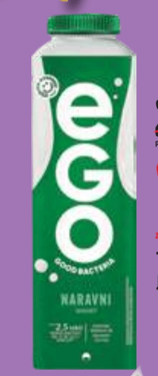 Naravni jogurt Ego 1 l - Akcija v trgovini Tuš