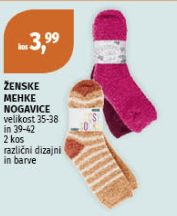 Ženske mehke nogavice 2 kos