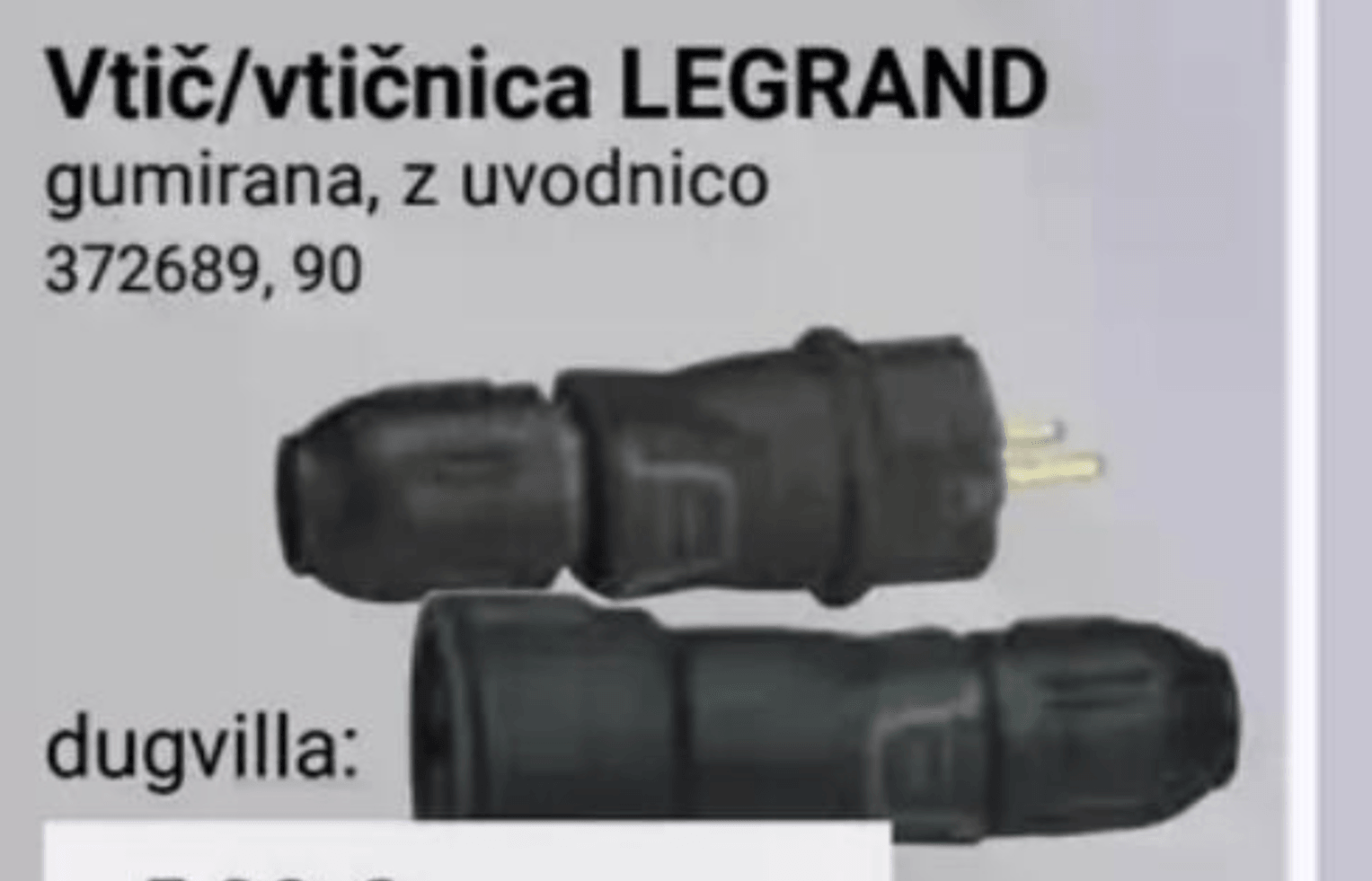 Vtič/vtičnica Legrand