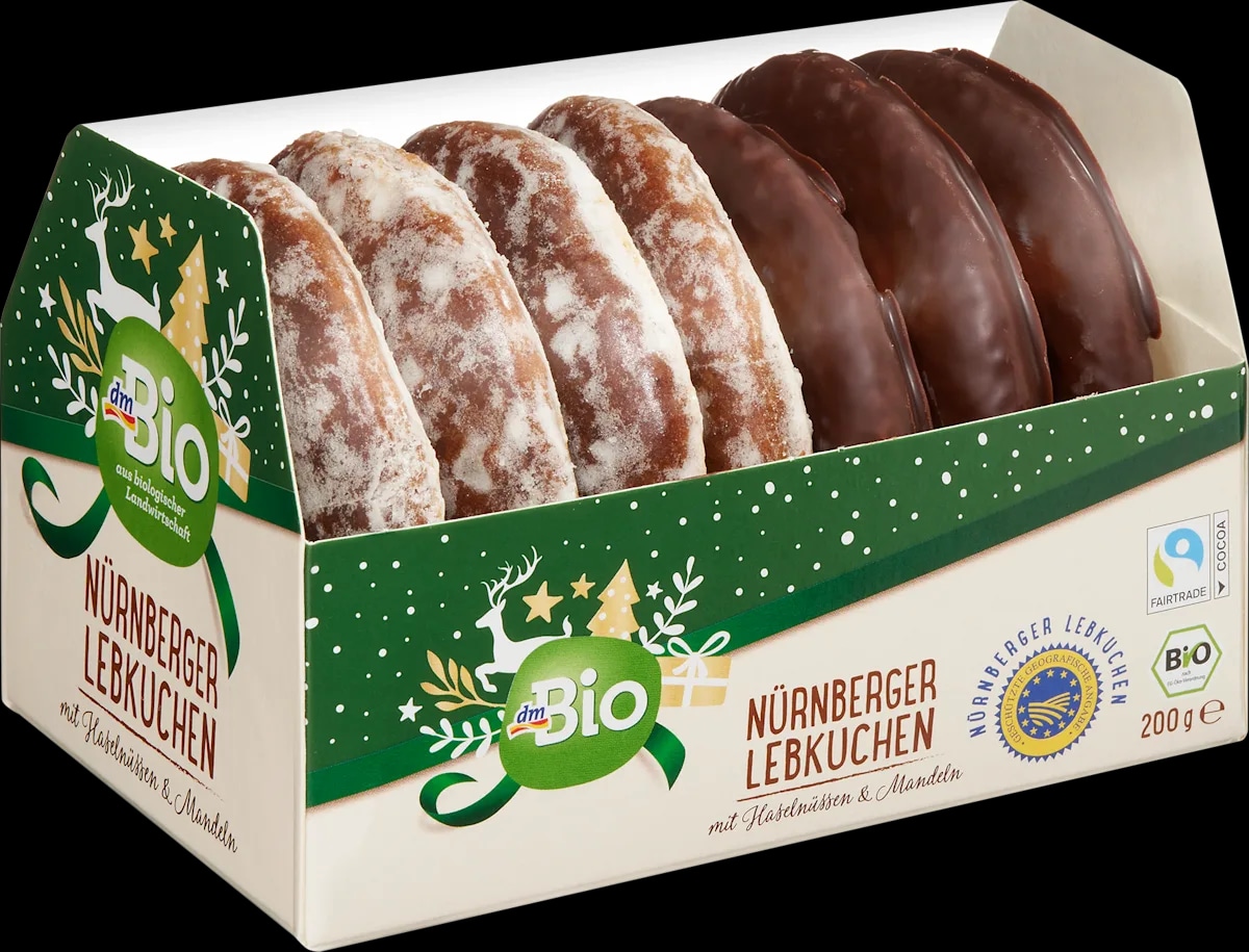 dmBio nürnberški medenjaki s 15% lešnikov in 5% mandljev 200 g