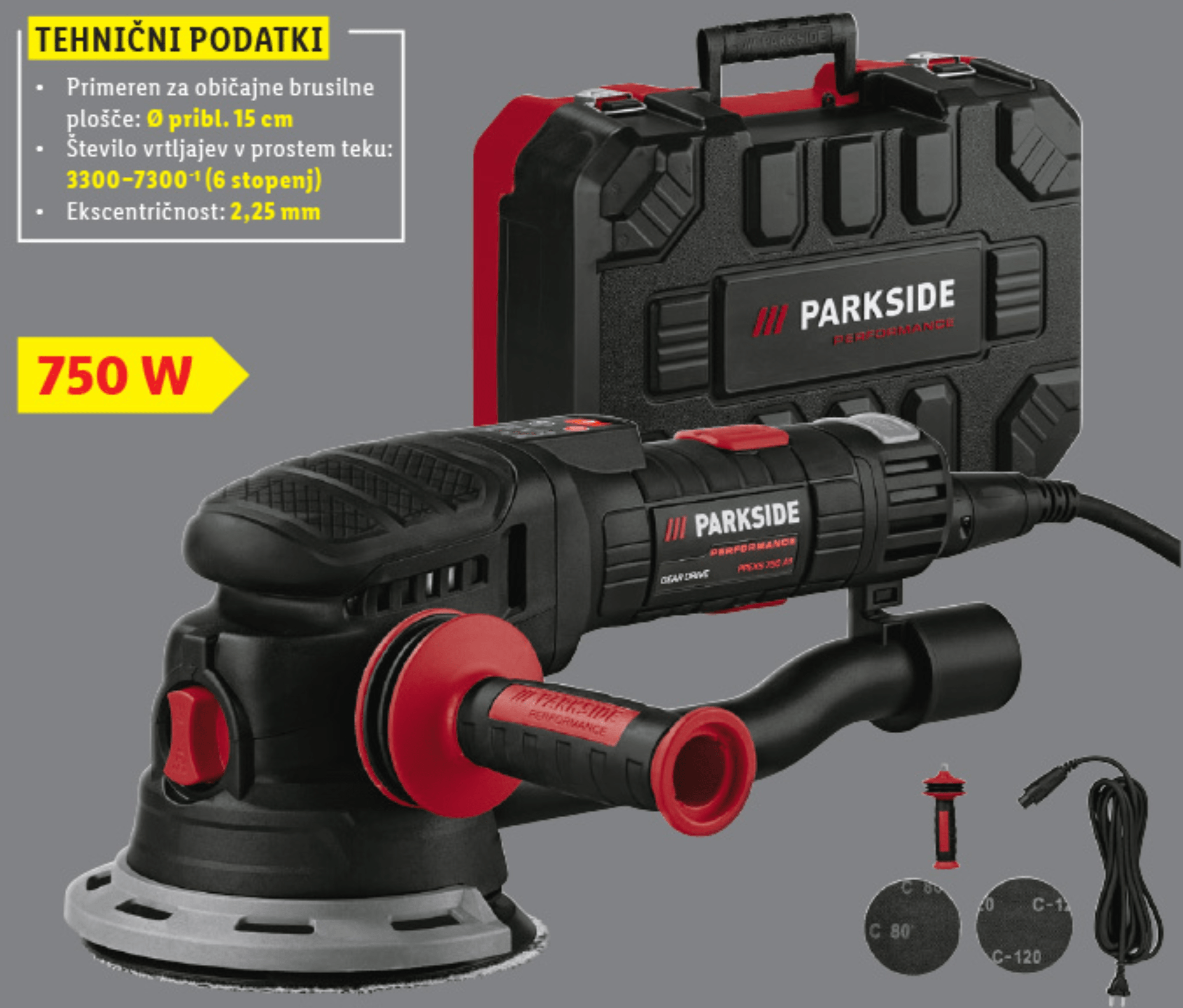 Parkside Performance Ekscentrični brusilnik
