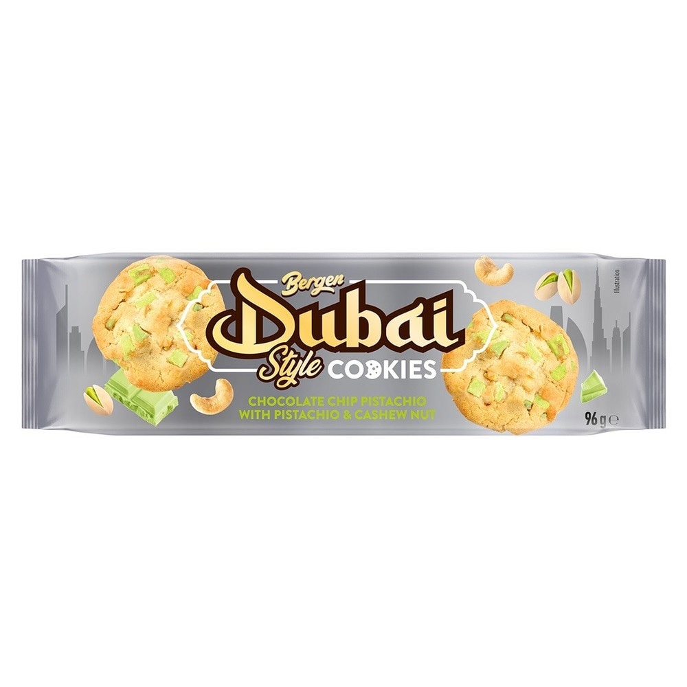 Bergen Dubai piškoti s pistacijo in indijskimi oreščki 96 g