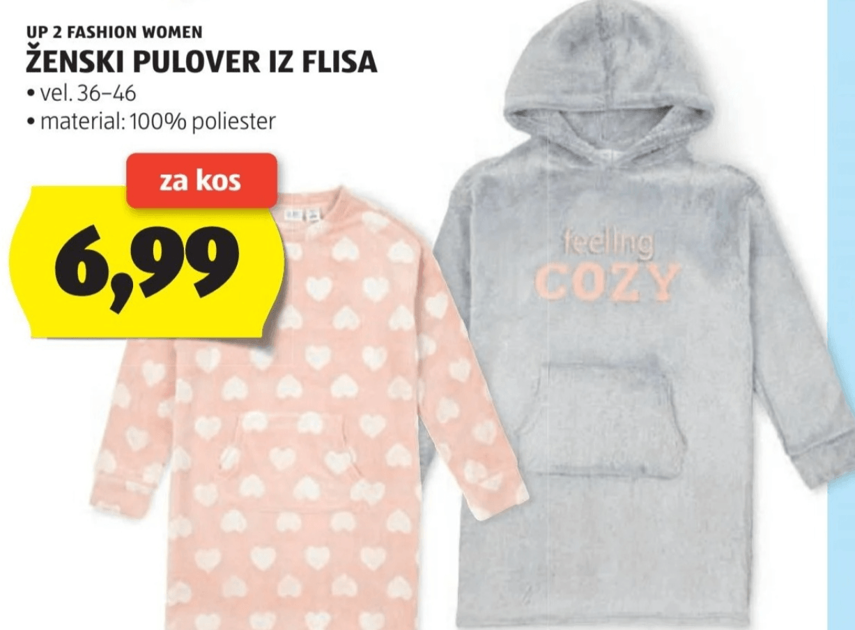 Ženski pulover iz flisa