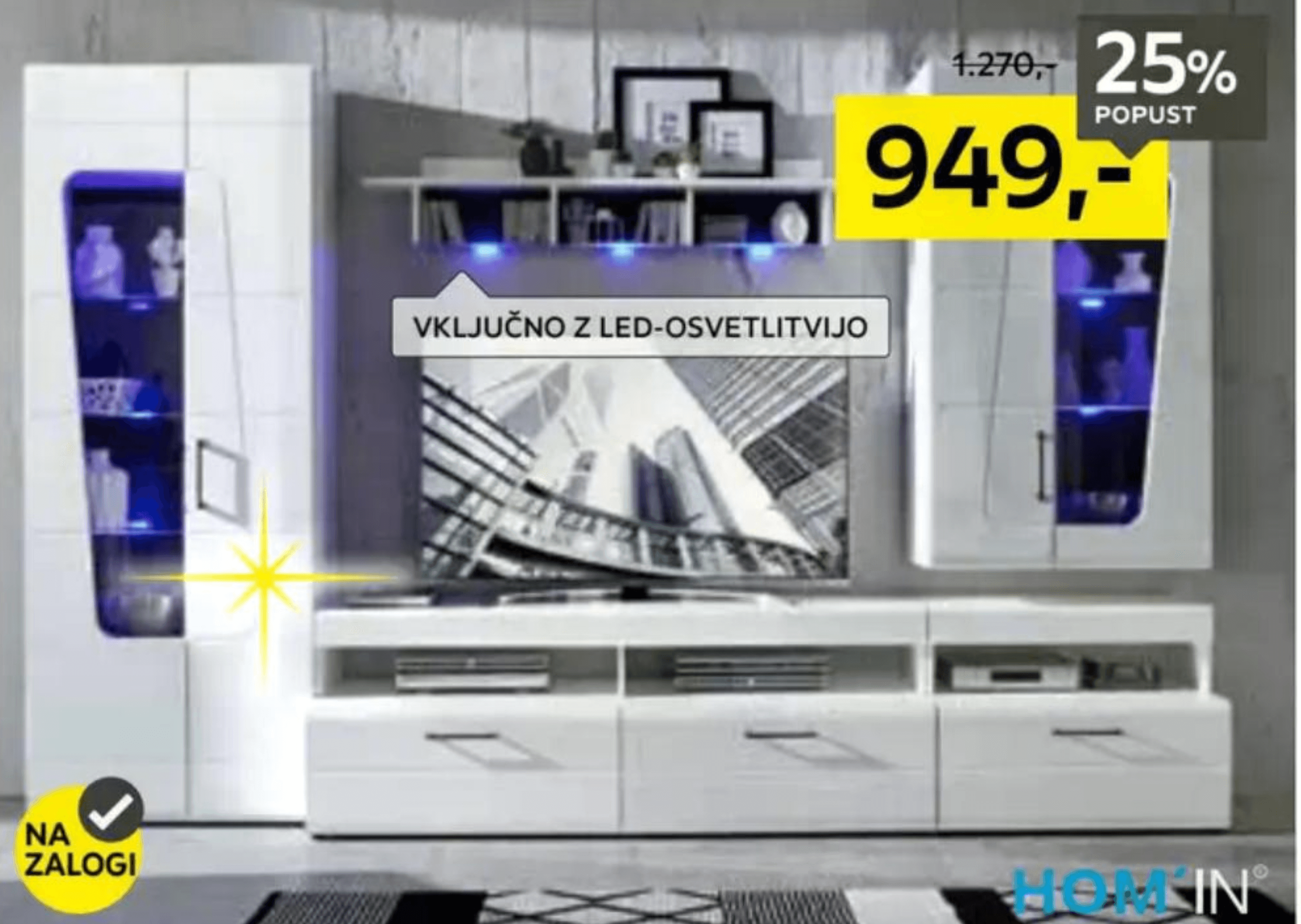 Dnevni regal - Akcija v trgovini Lesnina