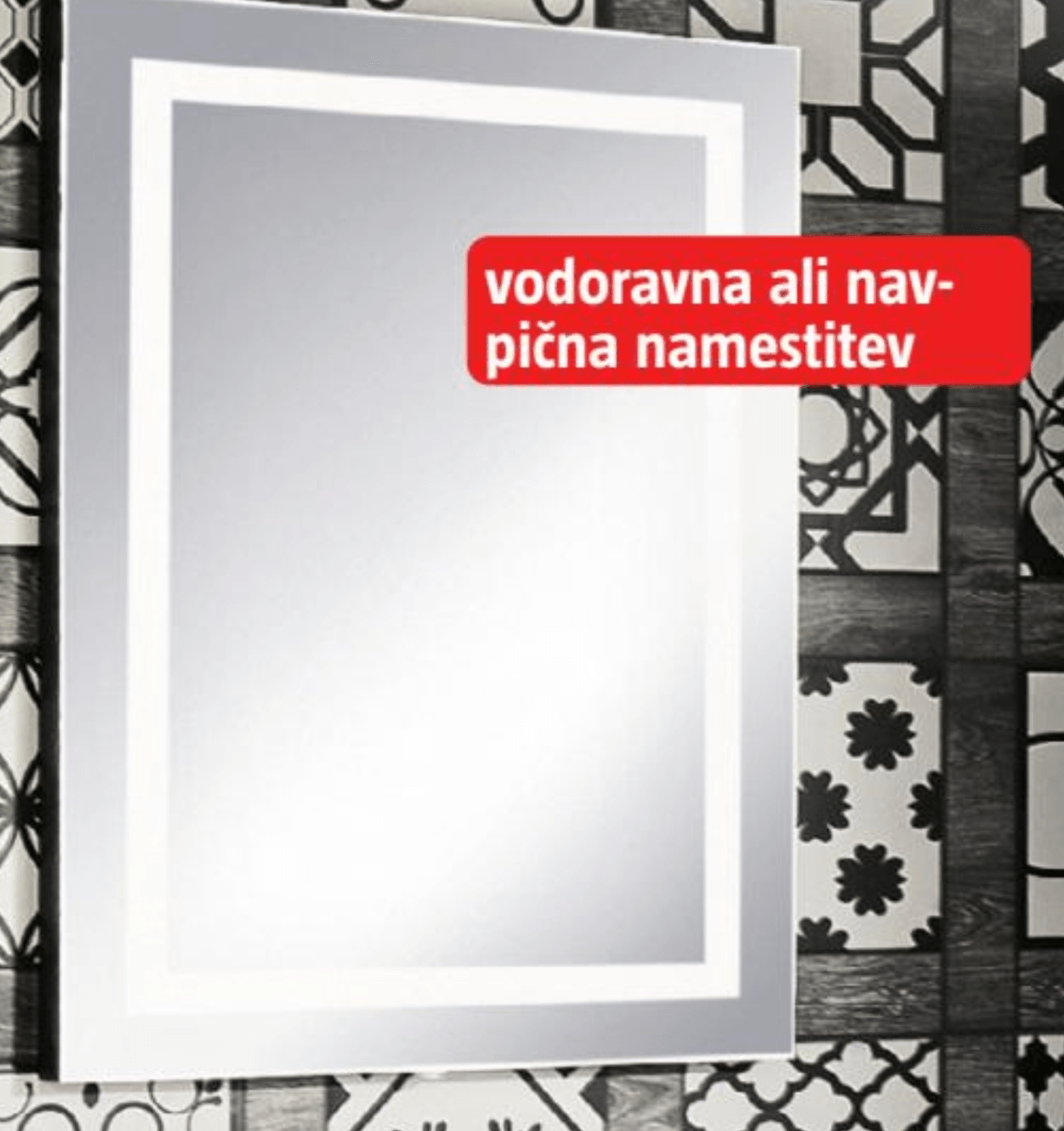 Ogledalo z LED osvetlitvijo 'Space' - Akcija v trgovini Bauhaus