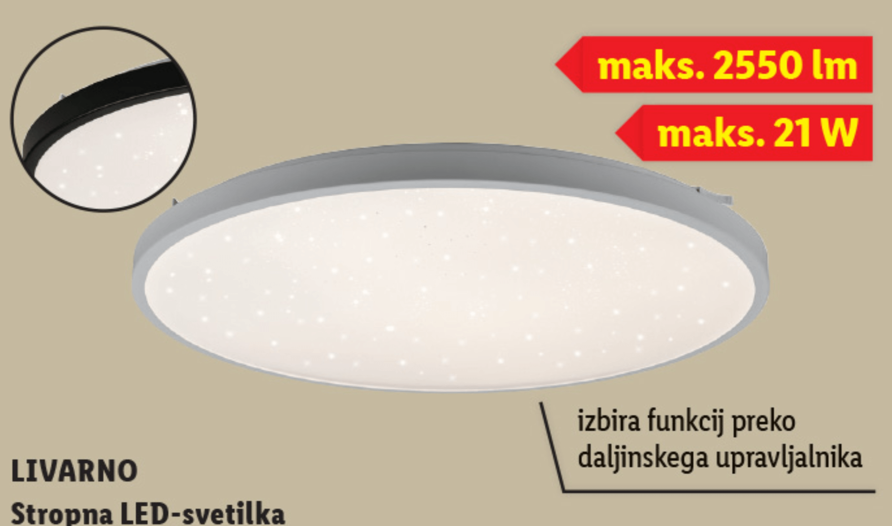 LIVARNO Stropna LED-svetilka