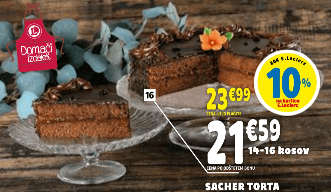Sacher torta 14-16 kosov