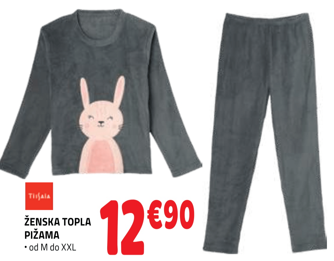 Ženska topla pižama