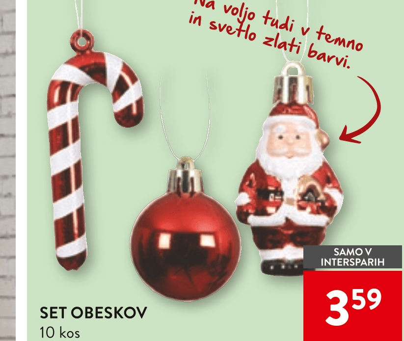 Set obeskov 10 kos