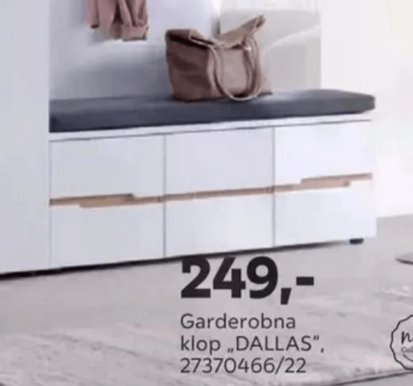 Garderobna klop „DALLAS“