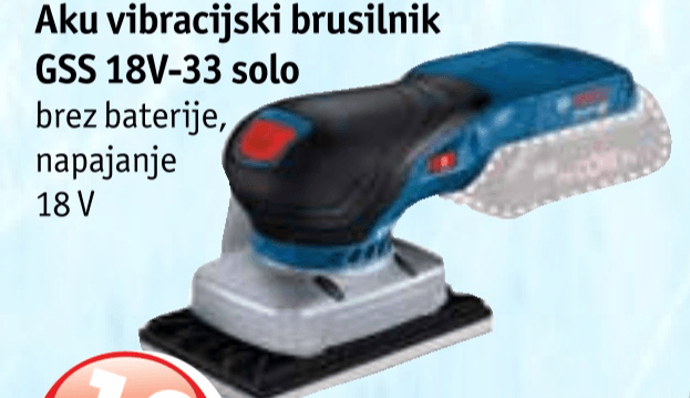 Aku vibracijski brusilnik GSS 18V-33 solo