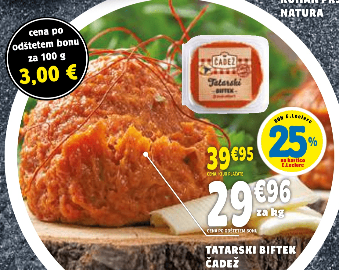 TatarskI biftek Čadež