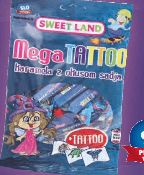 Sweet Land Mega Tattoo karamele 90 g